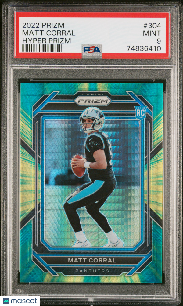 2022 Panini Prizm Matt Corral #304 Hyper PSA 9