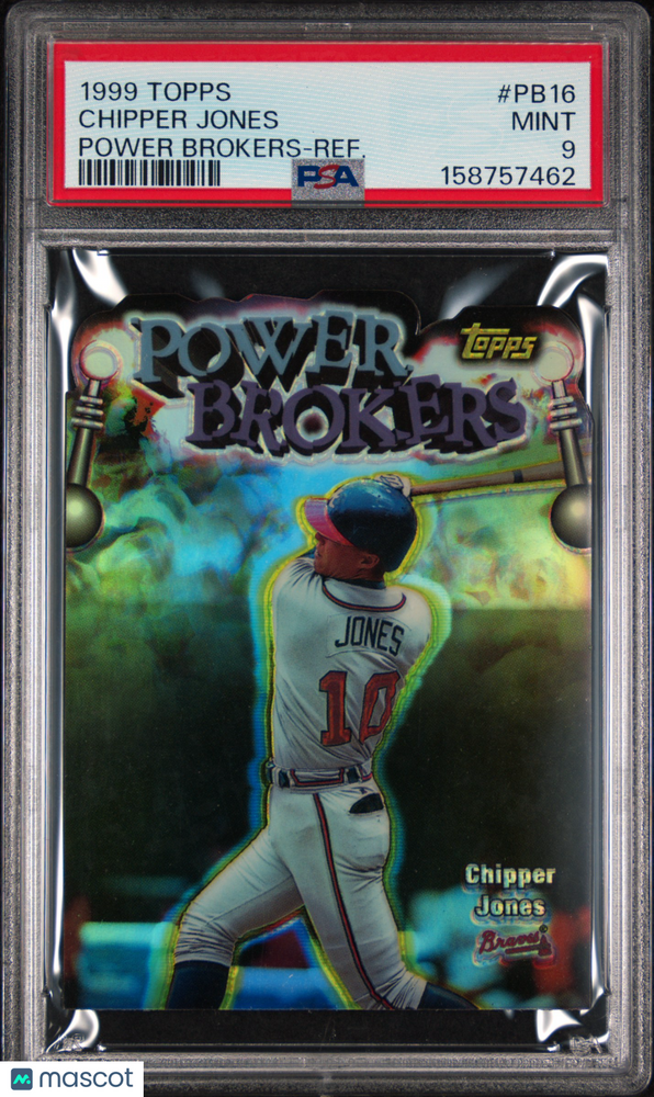 1999 Topps Power Brokers Chipper Jones #PB16 Refractor PSA 9