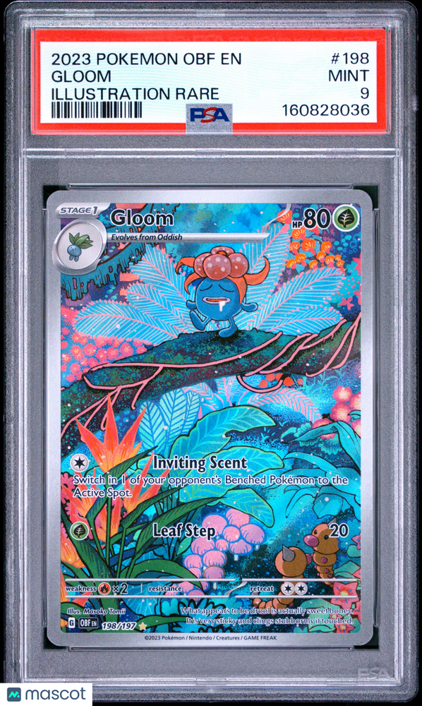 2023 Pokemon Obf EN-Obsidian Flames Gloom #198 Illustration Rare PSA 9