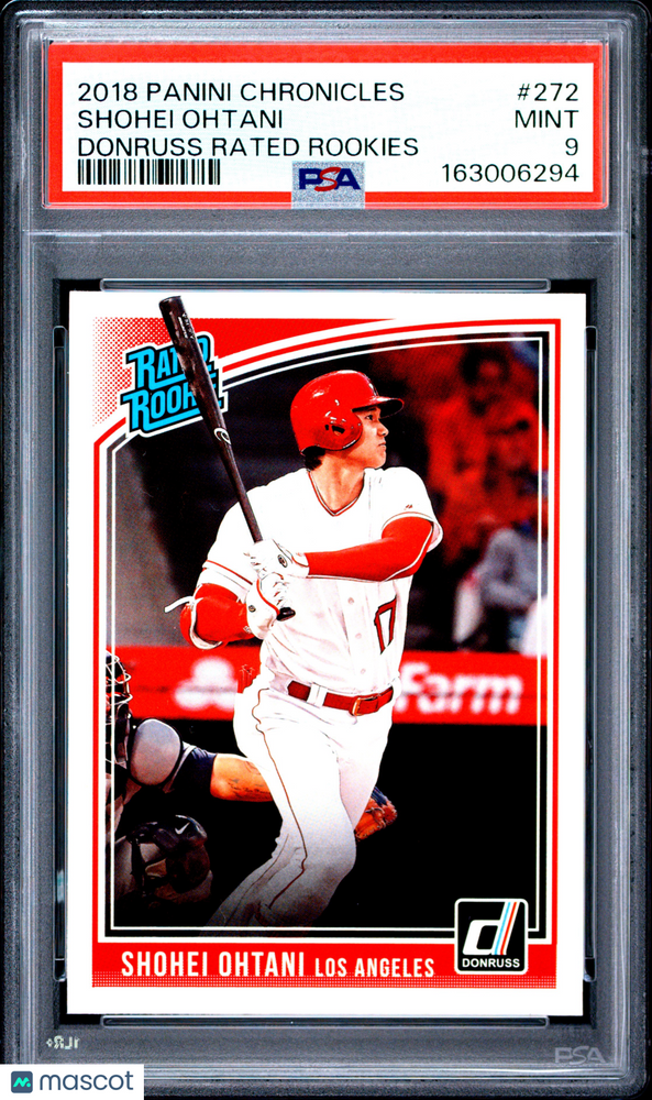 2018 Panini Chronicles Donruss Rated Rookies Shohei Ohtani #272 PSA 9