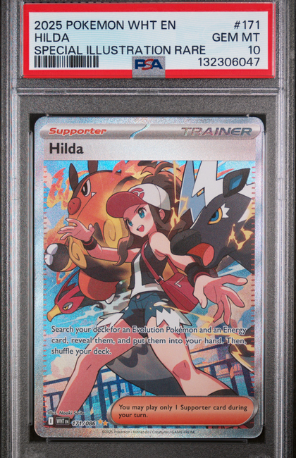 2025 Pokemon WHT EN-White Flare Hilda #171 Special Illustration Rare PSA 10