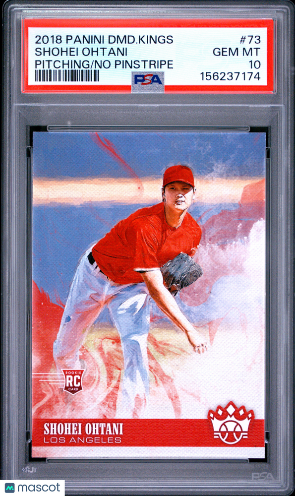 2018 Panini Diamond Kings Shohei Ohtani #73 Pitching No Pinstripe PSA 10