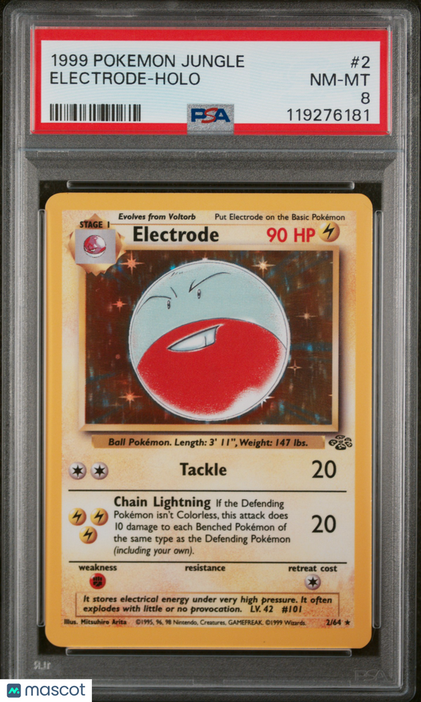 1999 Pokemon Jungle Electrode #2 PSA 8