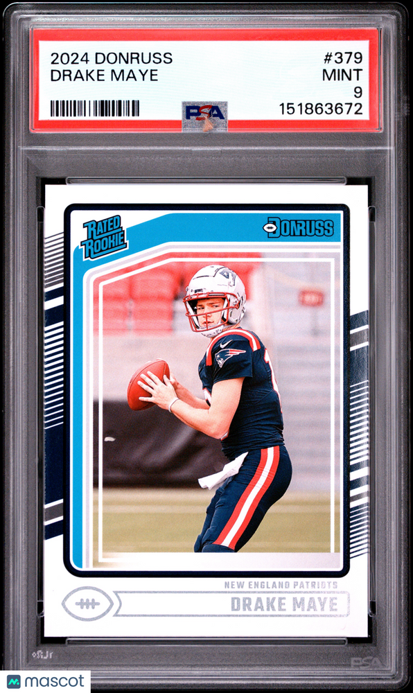 2024 Panini Donruss Drake Maye #379 PSA 9