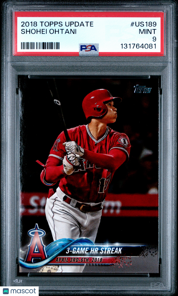2018 Topps Update Shohei Ohtani #US189 PSA 9