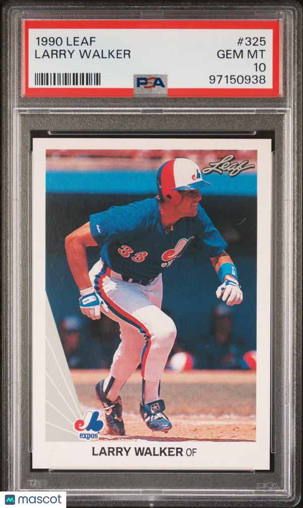 1990 Leaf Larry Walker #325 PSA 10