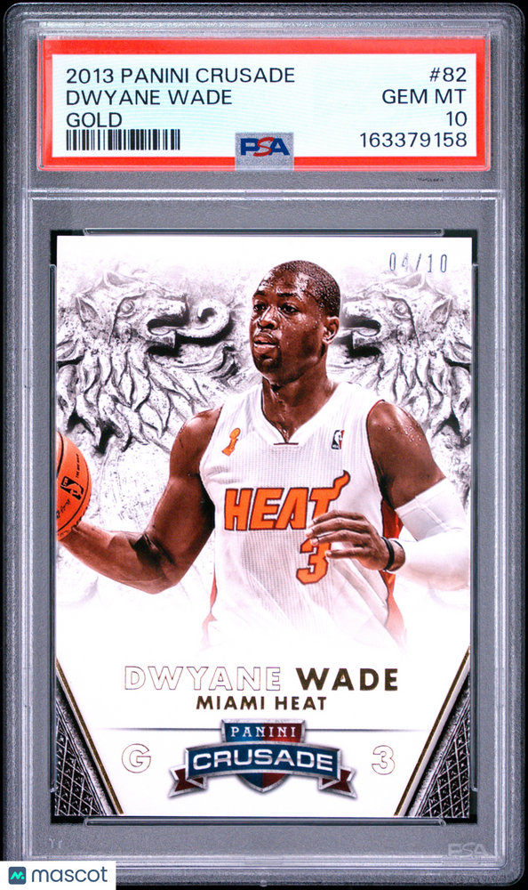 2013 Panini Crusade Dwyane Wade #82 Gold PSA 10