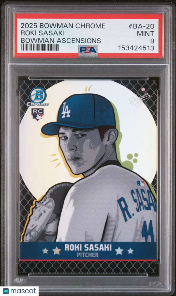 2025 Bowman Chrome Bowman Ascensions Roki Sasaki #BA-20 PSA 9*