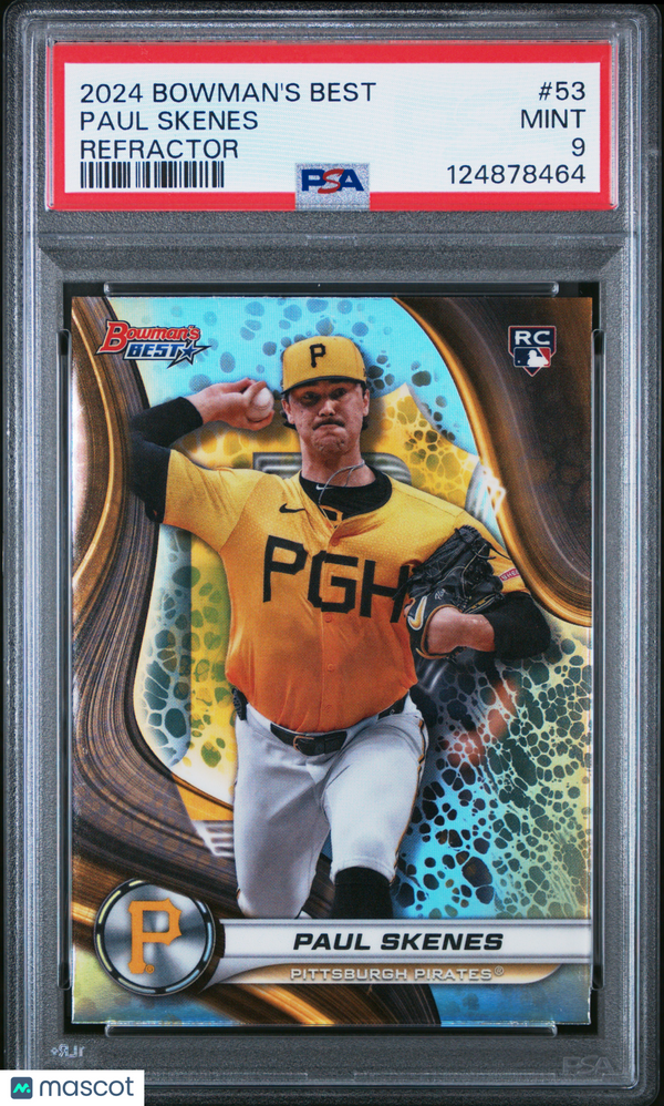 2024 Bowman's Best Paul Skenes #53 Refractor PSA 9