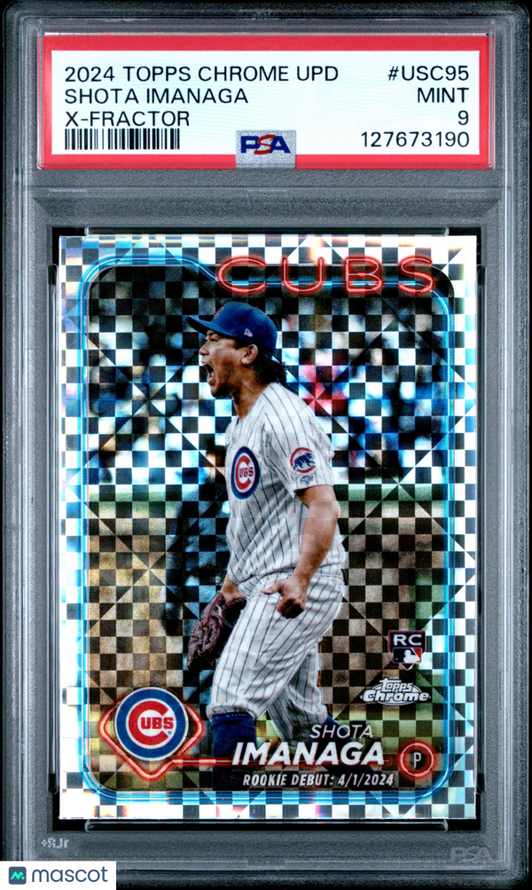 2024 Topps Chrome Update Shota Imanaga #USC95 X Fractor PSA 9