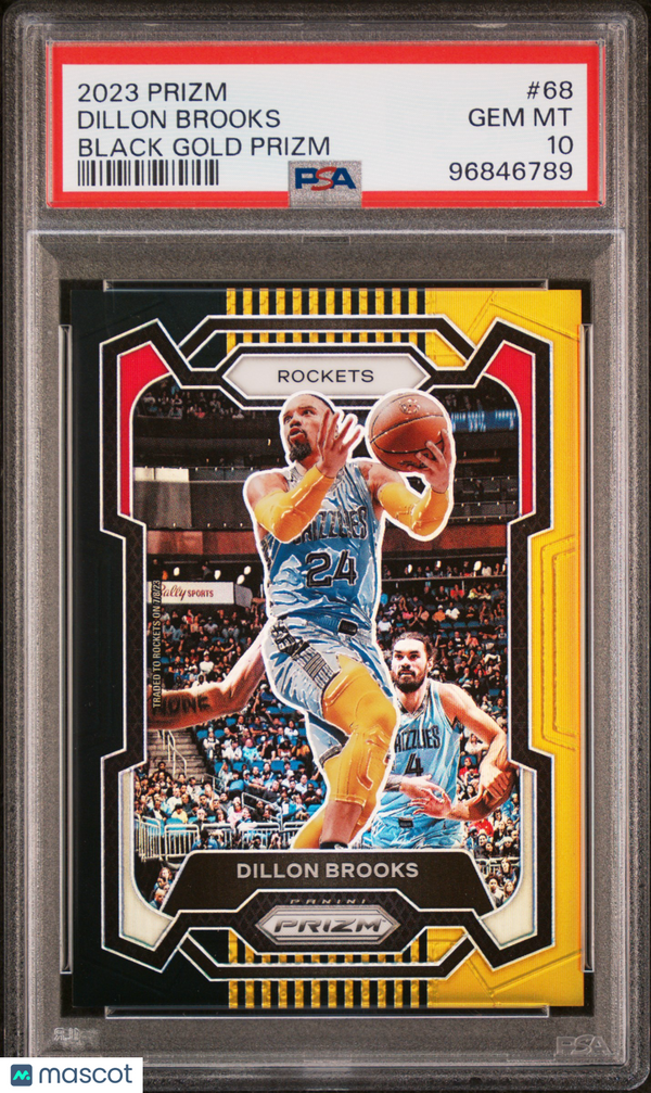 2023 Panini Prizm Dillon Brooks #68 Black Gold PSA 10