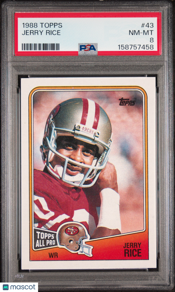 1988 Topps Jerry Rice #43 PSA 8