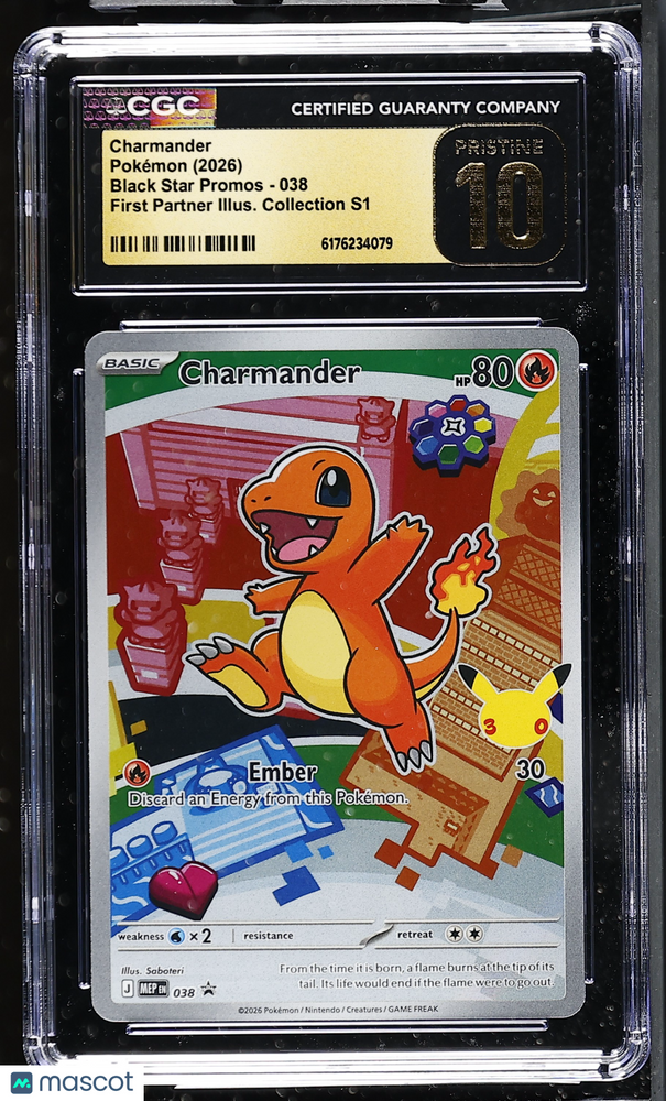 2026 Pokemon Black Star Promos Charmander #038 CGC 10