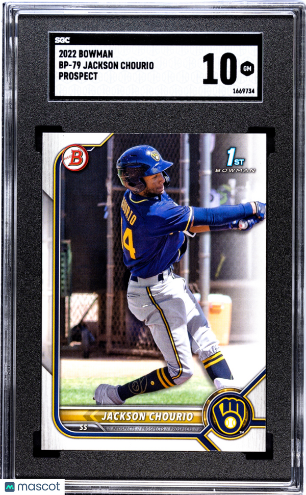 2022 Bowman Jackson Chourio #BP-79 Prospect SGC 10