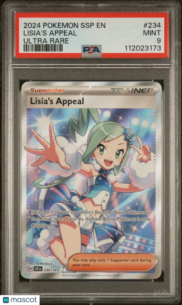 2024 Pokemon SSP EN-Surging Sparks Lisia's Appeal #234 Ultra Rare PSA 9