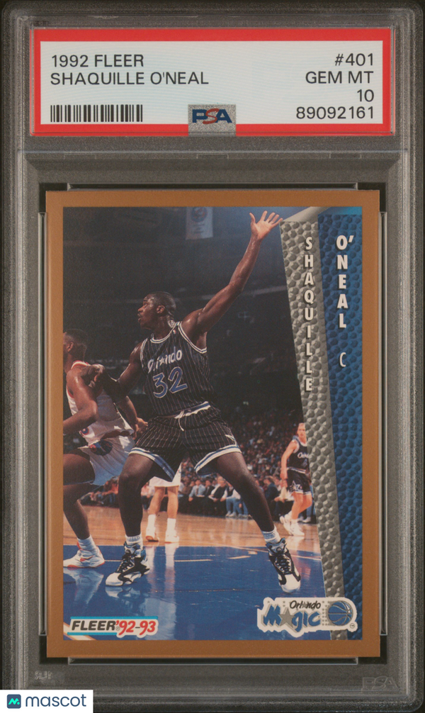 1992 Fleer Shaquille O'Neal #401 PSA 10
