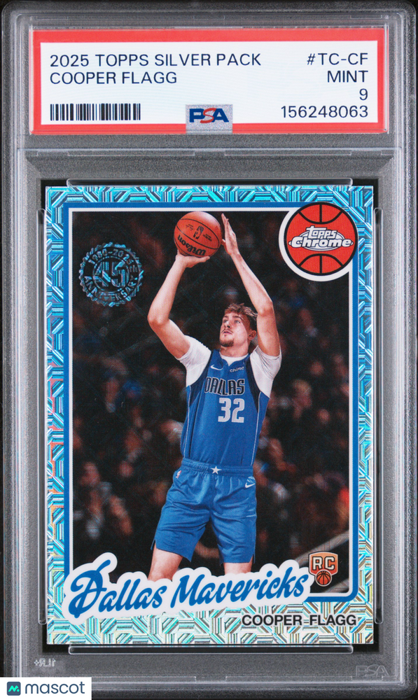 2025 Topps Silver Pack 1980-81 Topps Chrome Basketball Cooper Flagg #TC-CF PSA 9