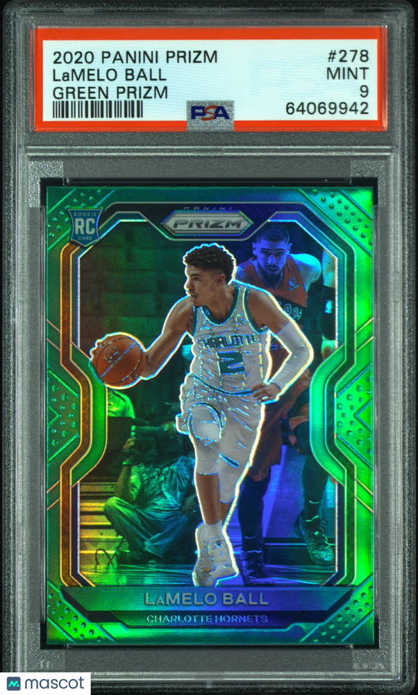 2020 Panini Prizm Lamelo Ball #278 Green PSA 9