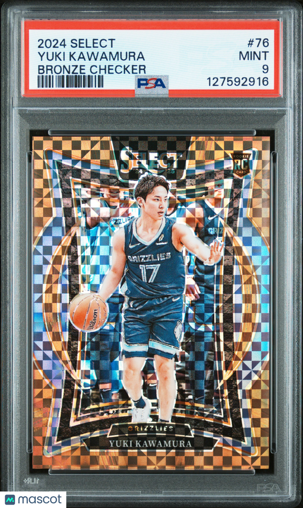 2024 Panini Select Yuki Kawamura #76 Bronze Checker PSA 9