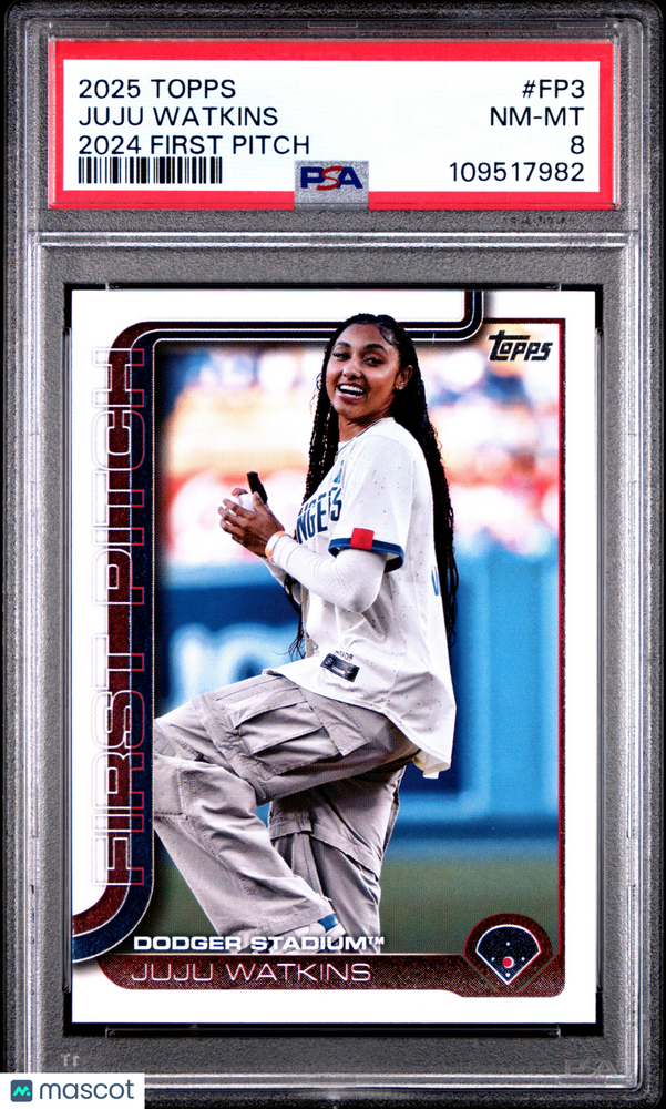 2025 Topps 2024 First Pitch Juju Watkins #FP3 PSA 8