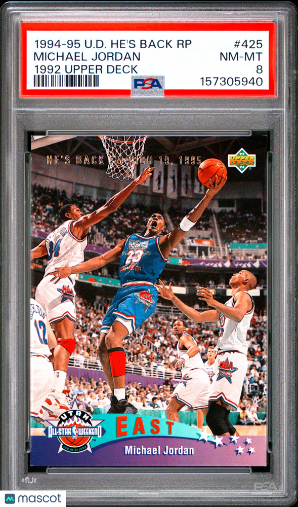 1994 Upper Deck Jordan 94-95 He's Back Reprints Michael Jordan #425 1992 PSA 8