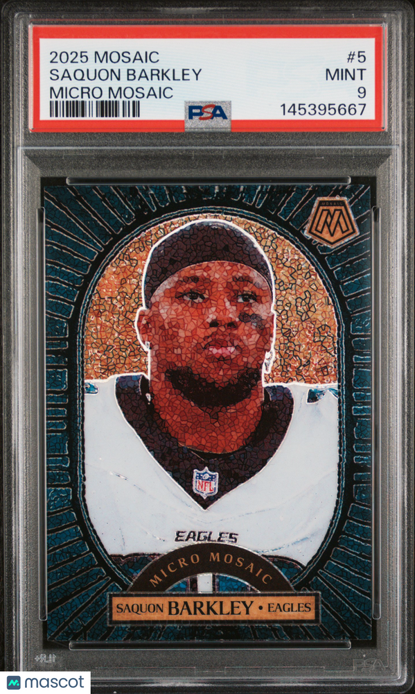 2025 Panini Mosaic Micro Mosaic Saquon Barkley #5 PSA 9
