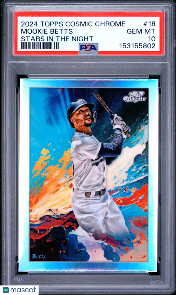 2024 Topps Cosmic Chrome Stars In The Night Mookie Betts #18 PSA 10*