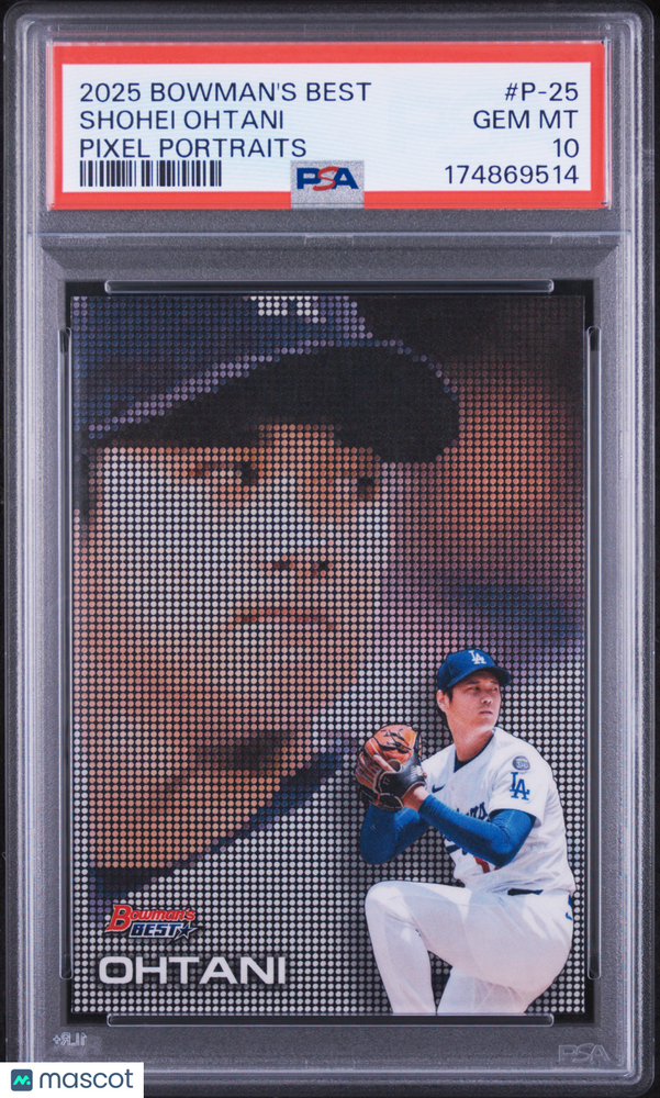 2025 Bowman's Best Pixel Portraits Shohei Ohtani #P-25 PSA 10