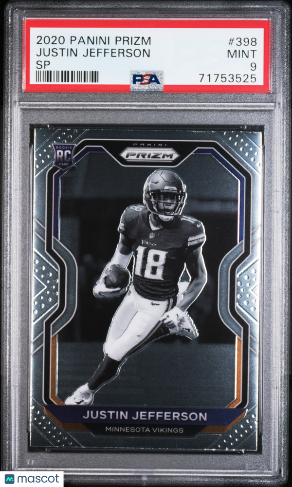 2020 Panini Prizm Justin Jefferson #398 Variation PSA 9