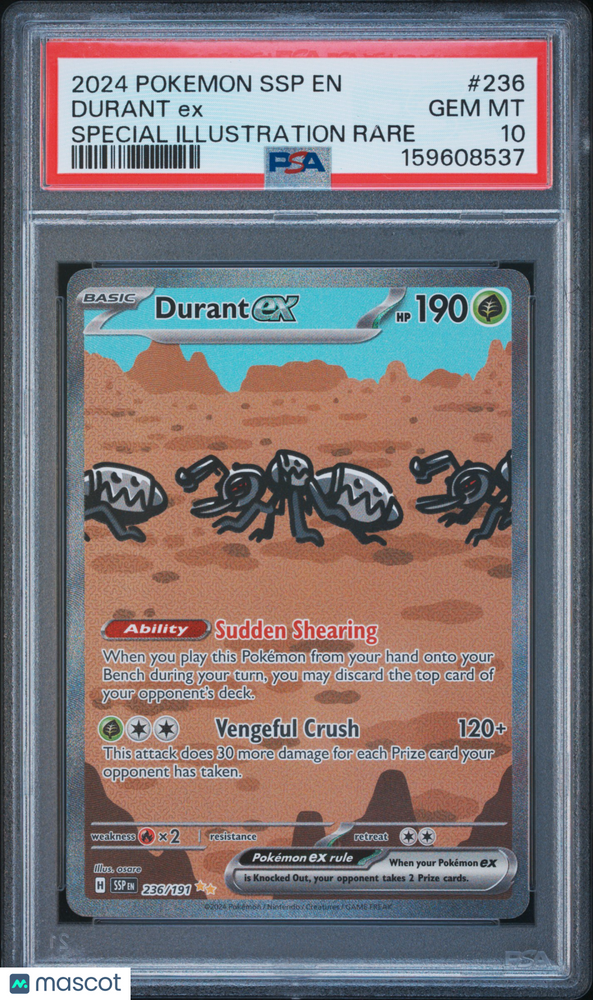 2024 Pokemon SSP EN-Surging Sparks Durant EX #236 SIR PSA 10