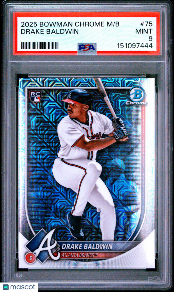 2025 Bowman Chrome Mega Box Drake Baldwin #75 PSA 9