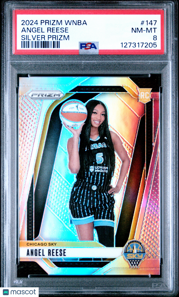 2024 Panini Prizm WNBA Angel Reese #147 Silver PSA 8