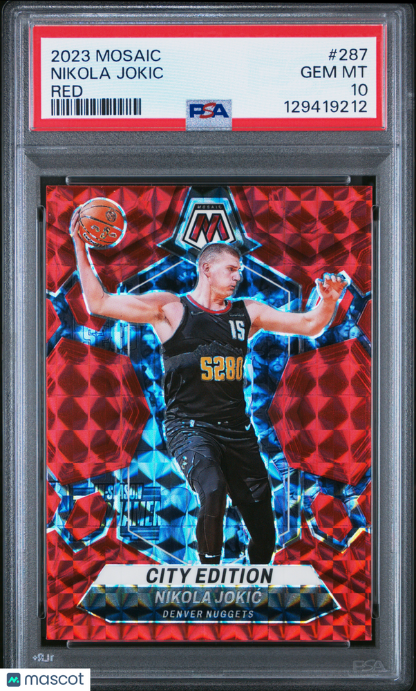 2023 Panini Mosaic Nikola Jokic #287 Red PSA 10