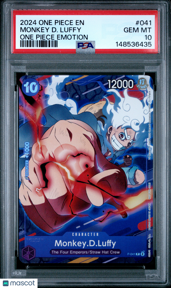 2024 One Piece Promos Monkey D. Luffy #041 One Piece Emotion PSA 10