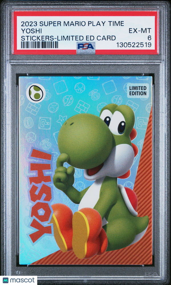 2023 Panini Super Mario: Play Time Stickers Limited Edition Cards Yoshi PSA 6