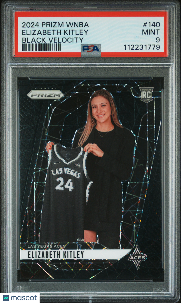 2024 Panini Prizm WNBA Elizabeth Kitley #140 Black Velocity PSA 9