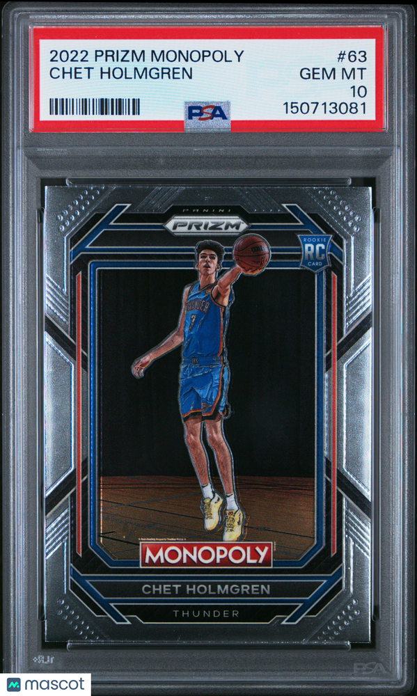 2022 Panini Prizm Monopoly Chet Holmgren #63 PSA 10
