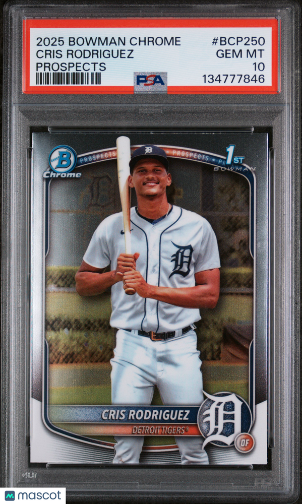 2025 Bowman Chrome Prospects Cris Rodriguez #BCP250 PSA 10