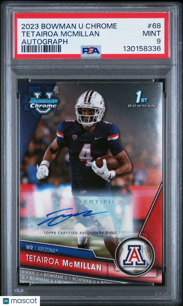 2023 Bowman University Chrome Tetairoa Mcmillan #68 Autograph PSA 9