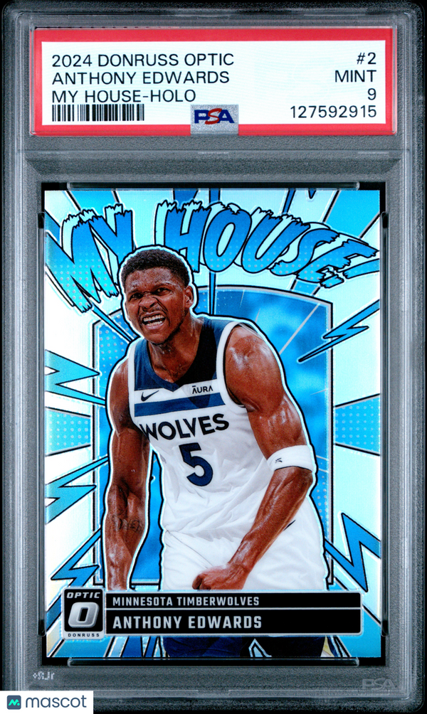 2024 Panini Donruss Optic My House Anthony Edwards #2 Holo PSA 9