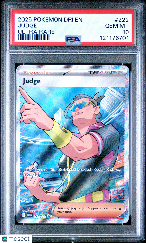 2025 Pokemon Dri EN-Destined Rivals Judge #222 Ultra Rare PSA 10
