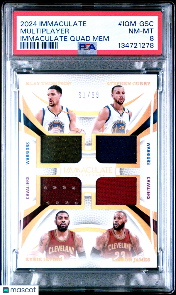 2024 Panini Immaculate Collection Immaculate Quad Mem Multiplayer #IQM-GSC PSA 8