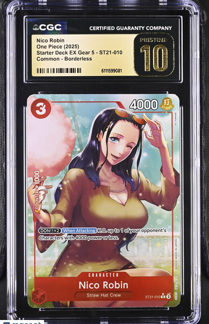 2025 One Piece Starter Deck EX: Gear 5 Nico Robin #ST21-010 CGC 10