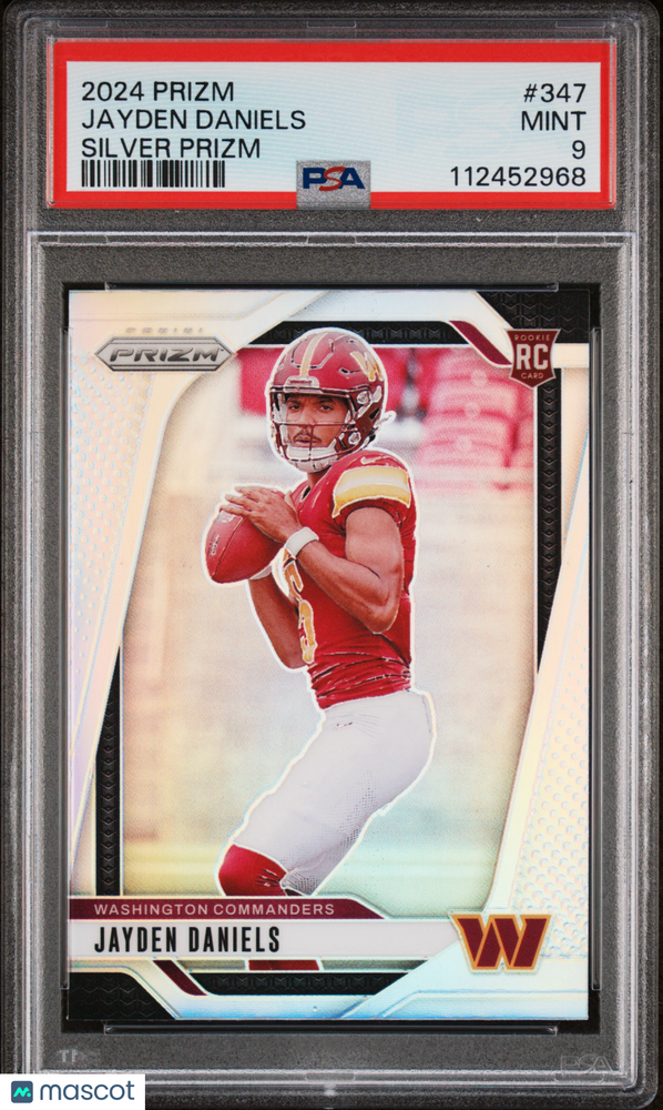 2024 Panini Prizm Jayden Daniels #347 Silver PSA 9