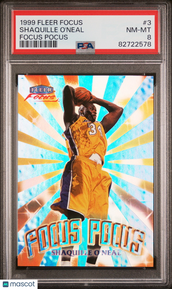 1999 Fleer Focus Focus Pocus Shaquille O'Neal #3 PSA 8