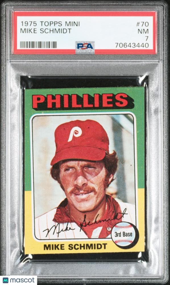 1975 Topps Mini Mike Schmidt #70 PSA 7