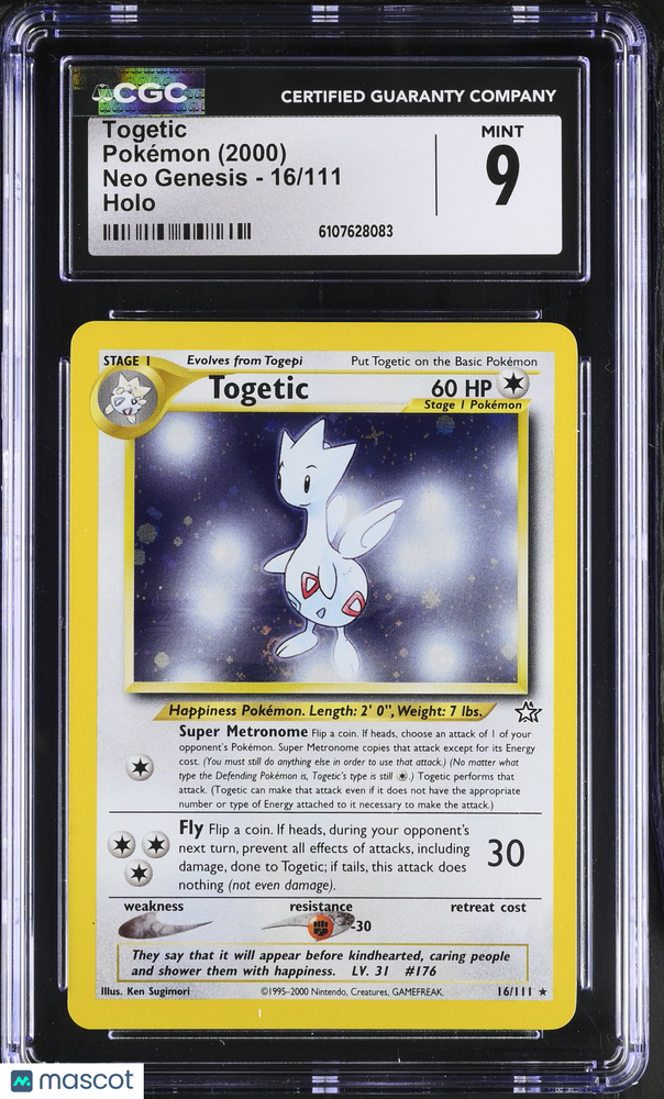 2000 Pokemon Neo Genesis Togetic #16/111 CGC 9