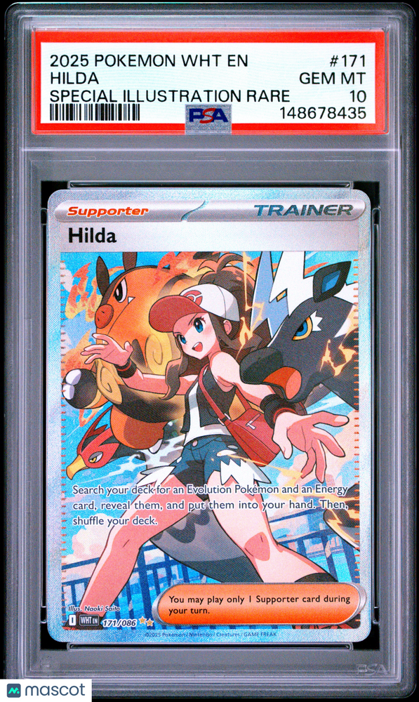 2025 Pokemon WHT EN-White Flare Hilda #171 Special Illustration Rare PSA 10