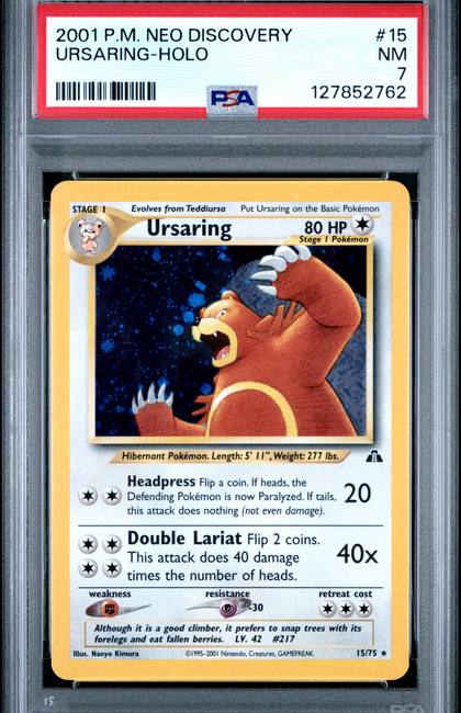 2001 Pokemon Neo Discovery Ursaring #15 PSA 7