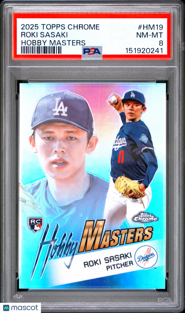 2025 Topps Chrome Hobby Masters Roki Sasaki #HM19 PSA 8